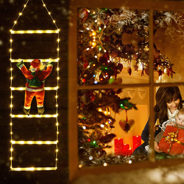 Christmas Light Santa Claus Climbed Into My House